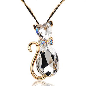 Allencoco crystal long necklace 60017036