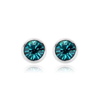 R.A crystal silver color earring 120344