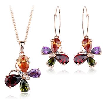 Fashion diamond luxury zircon jewelry set 134124+123952