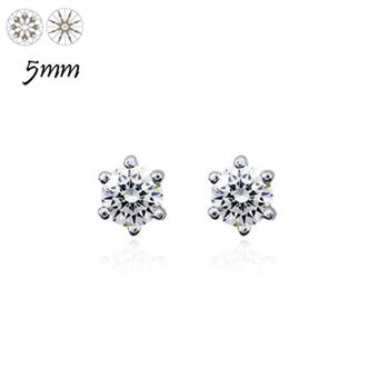 silver diamond earrings(5mm)510322