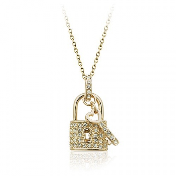 Lock shaped pendant necklace 330358
