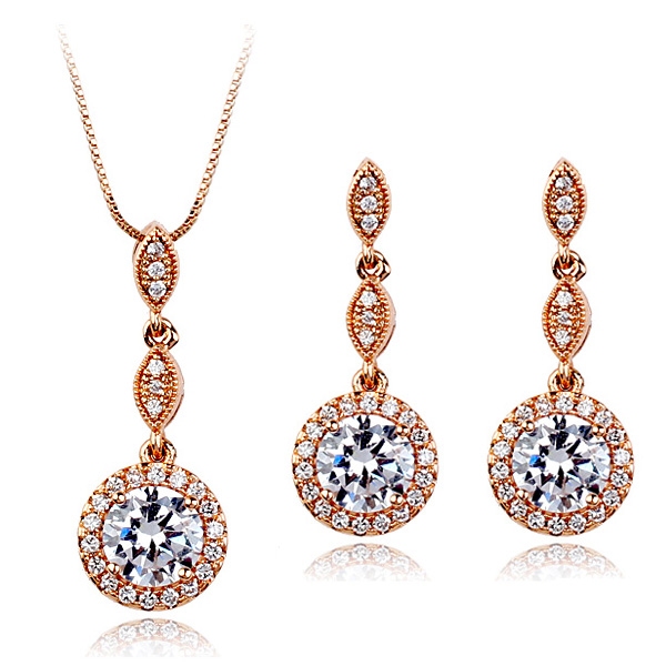 Italina zircon jewelry set 331328+321648