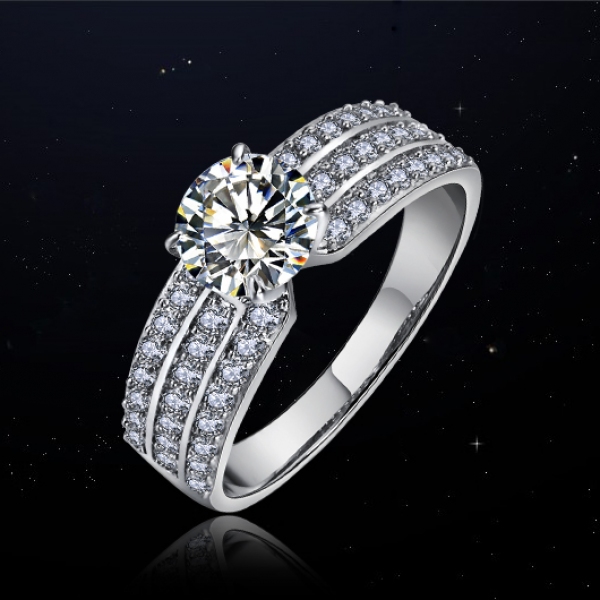 Hot sale fashion zircon wedding ring    10251