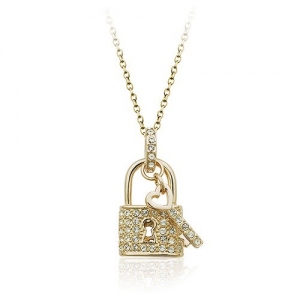 Lock shaped pendant necklace 330358