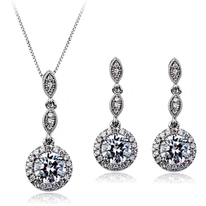 Italina zircon jewelry set 331328+321648