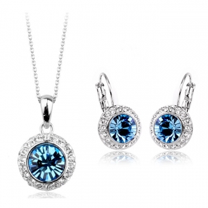 Fashion zircon jewelry set 331144+321001