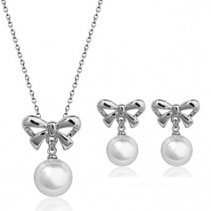 Fashion imitation pearl jewelry set 76791+83865 