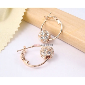 Color drill ball earring 83271