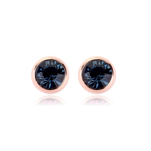 R.A crystal rose gold color earring 120344