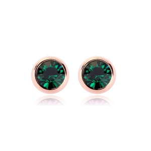 R.A crystal rose gold color earring 120344