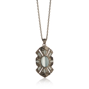 Italina Latest Coffee Opal necklace 1352...