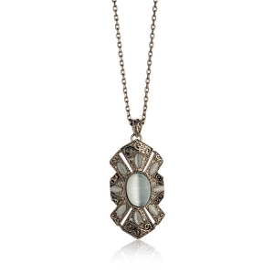 Italina Latest Coffee Opal necklace 1352210709 