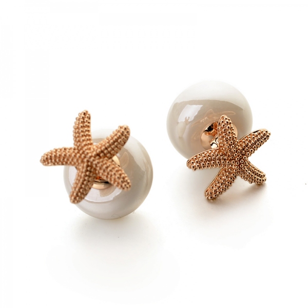 Rigant starfish pearl earring  087755