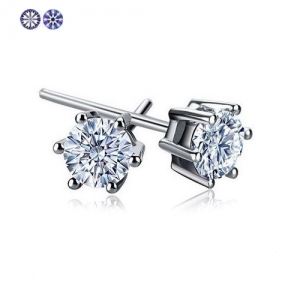 silver diamond earrings(6mm) 510281