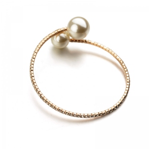 R.A 2 pearl open bracelet   180218