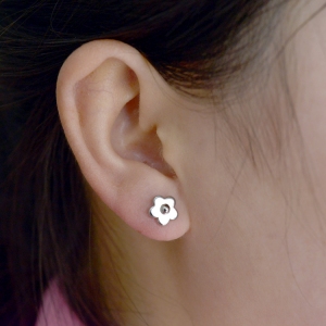 925 silver flower earring  