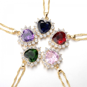 Allencoco zircon necklace  3070092036