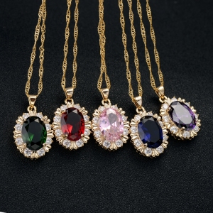 Allencoco zircon necklace  3070094036