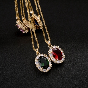 Allencoco zircon necklace  3070094036