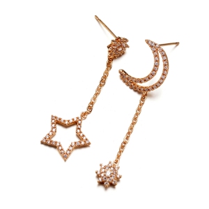 Rigant star moon earring  87633