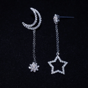 Rigant star moon earring  87633