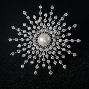 Rigant zircon sun brooch  850065