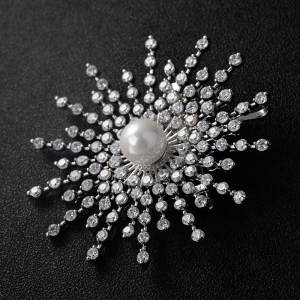 Rigant zircon sun brooch  850065