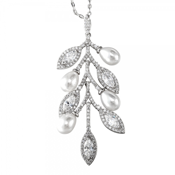 Allencoco pearl Branch necklace  3070087