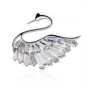 Rigant zircon swan brooch   53738