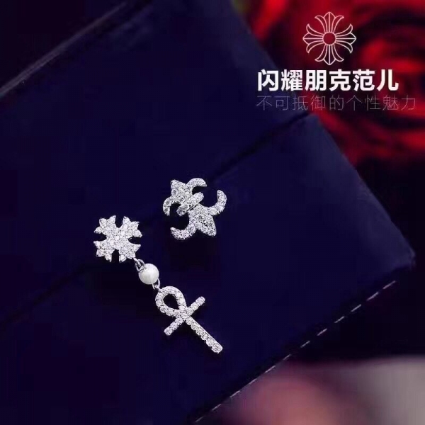 Allencoco  Asymmetric zircon earrings 208227002