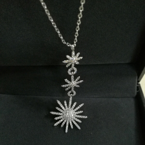 Allencoco new sun flower zircon necklace pendant 3070090002 