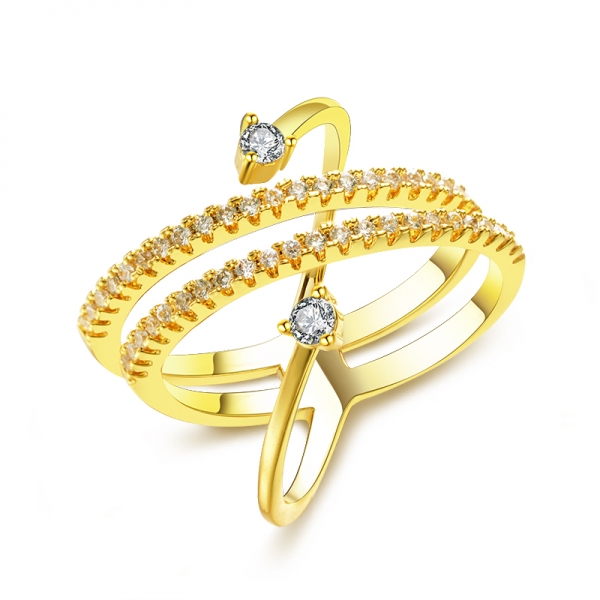 Allencoco korean version of the new AAA zircon ring 10390036