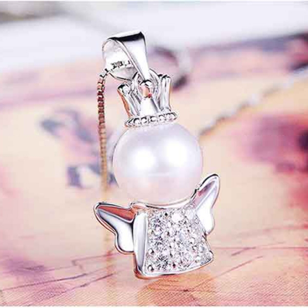 Platinum Crown Angel Pendant (without chain) 480260