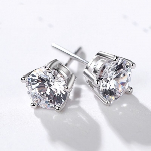 R.A Fashion simple 5 claw zircon earrings 122687