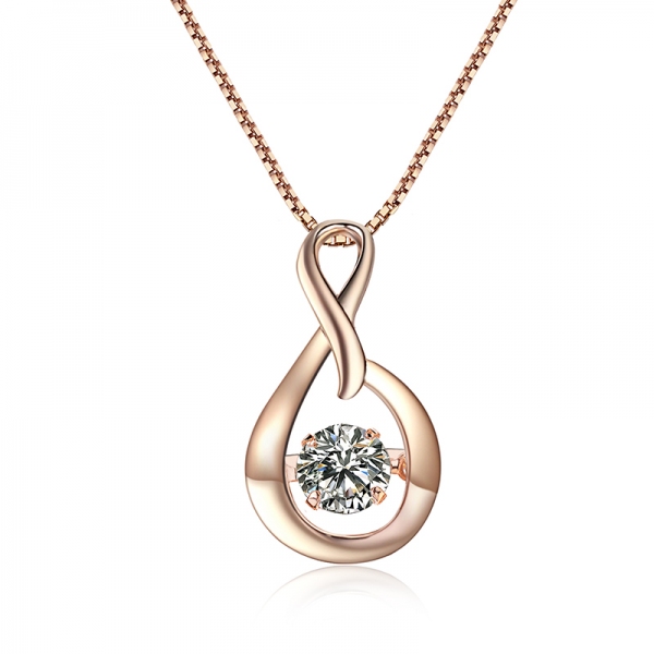 AllenCOCO Korean version of the simple single zircon necklace 62127