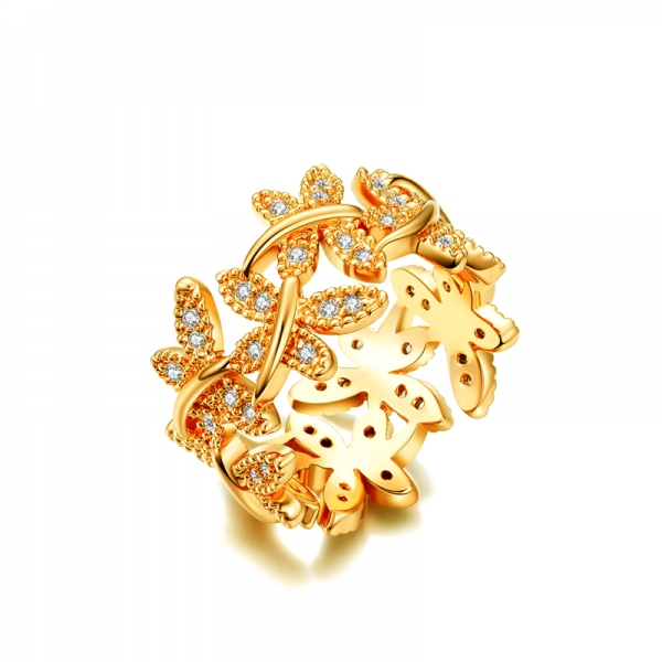 AllenCOCO Flower Zircon Ring 10321002