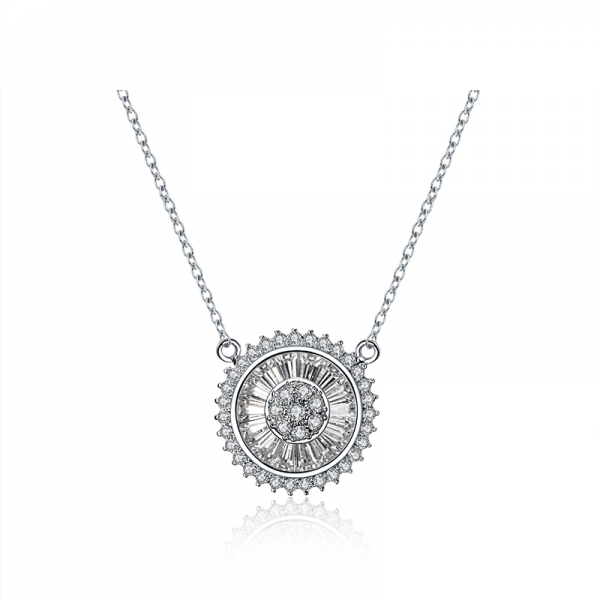 AllenCOCO Korean version of the round AAA zircon necklace 30721902