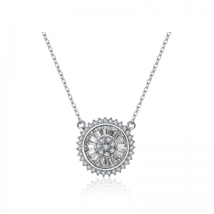 AllenCOCO Korean version of the round AAA zircon necklace 30721902