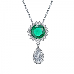 AllenCOCO Korean version of the water drop zircon necklace 135291