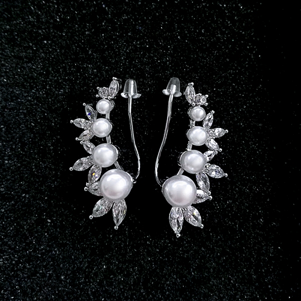 AllenCOCO New Zircon Pearl Earrings Earrings 20849202