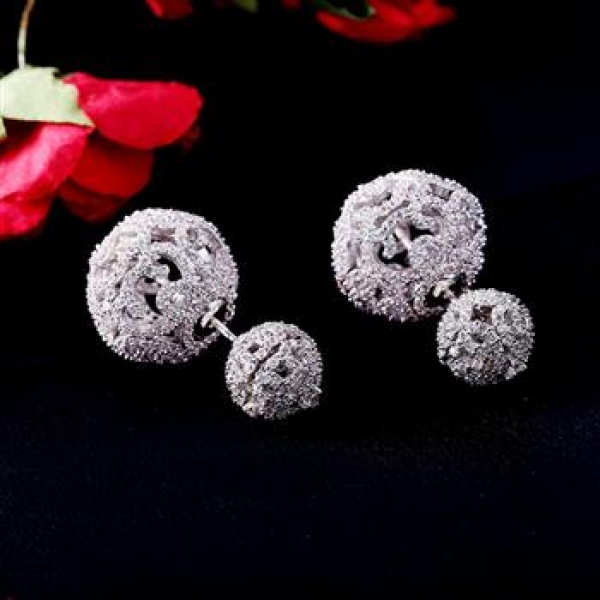 AllenCOCO Fashion Pierced Sized-ball Earrings 20850702