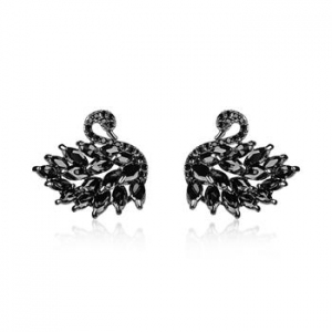 AllenCOCO Crystal Swan Earrings 20850902