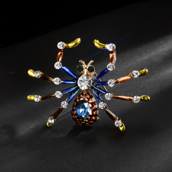 R.A zircon spider brooch  850463