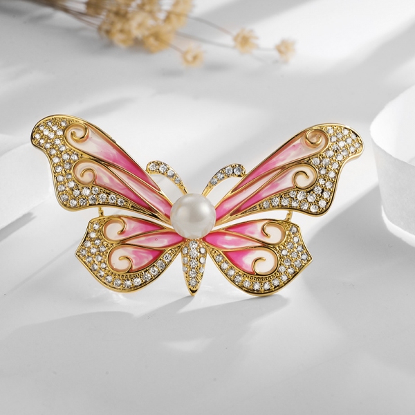 R.A Butterfly zircon brooch  850441