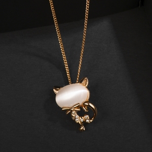 R.A opal cat necklace 3313900701
