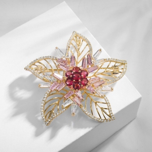 R.A zircon flower brooch  85044