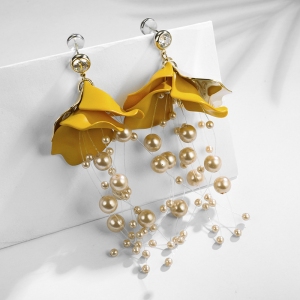 R.A Pearl tassel earring  821545