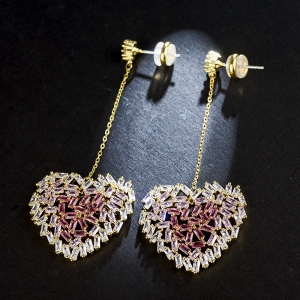 Allencoco heart earring  208831