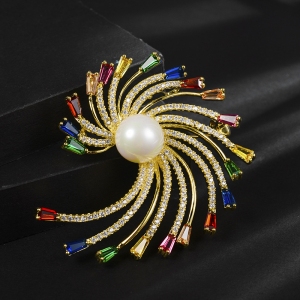 R.A zircon brooch  850373