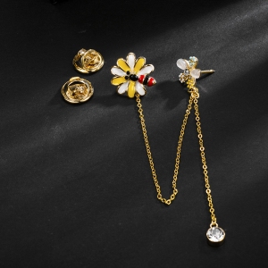 R.A bee flower brooch  850426